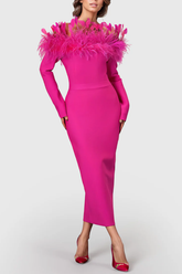 Vittoria Wild Strawberry Midi Dress | Dress In Beauty